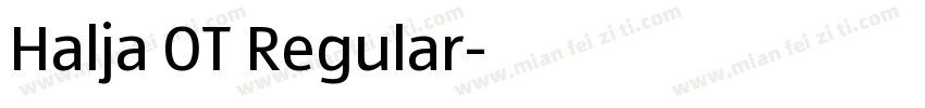 Halja OT Regular字体转换